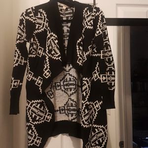 3/$20 Black design cardigan